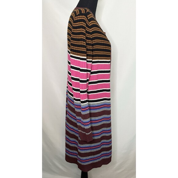 Lane Bryant Button Front Colorful Stripe Ribbed Duster Cardigan Women's 22/24 - Picture 5 of 12